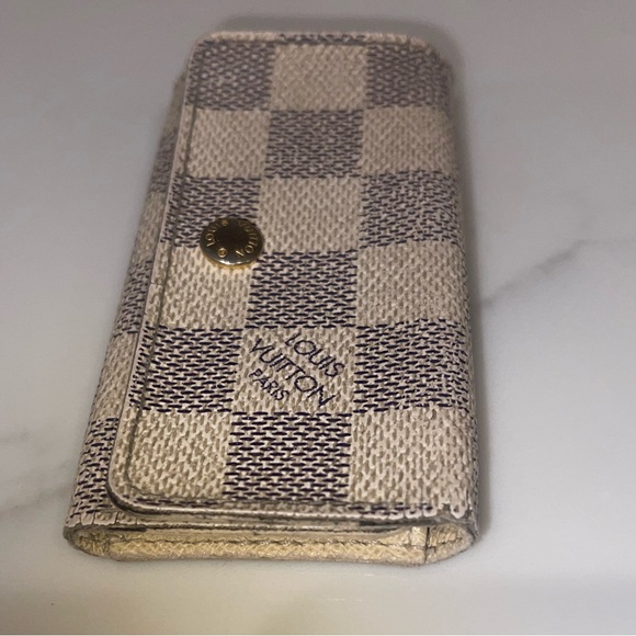 Authentic Louis Vuitton Damier Azur 4 ring key holder - Picture 11 of 16